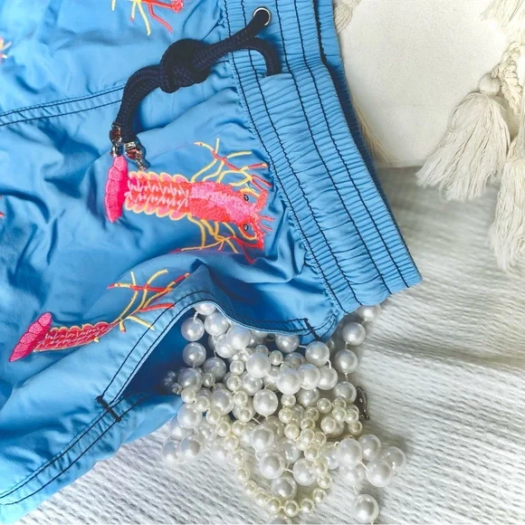LES CANEBIERSXS/SAll Over Lobster Light Blue Men’s Swimtrunks Boardshorts